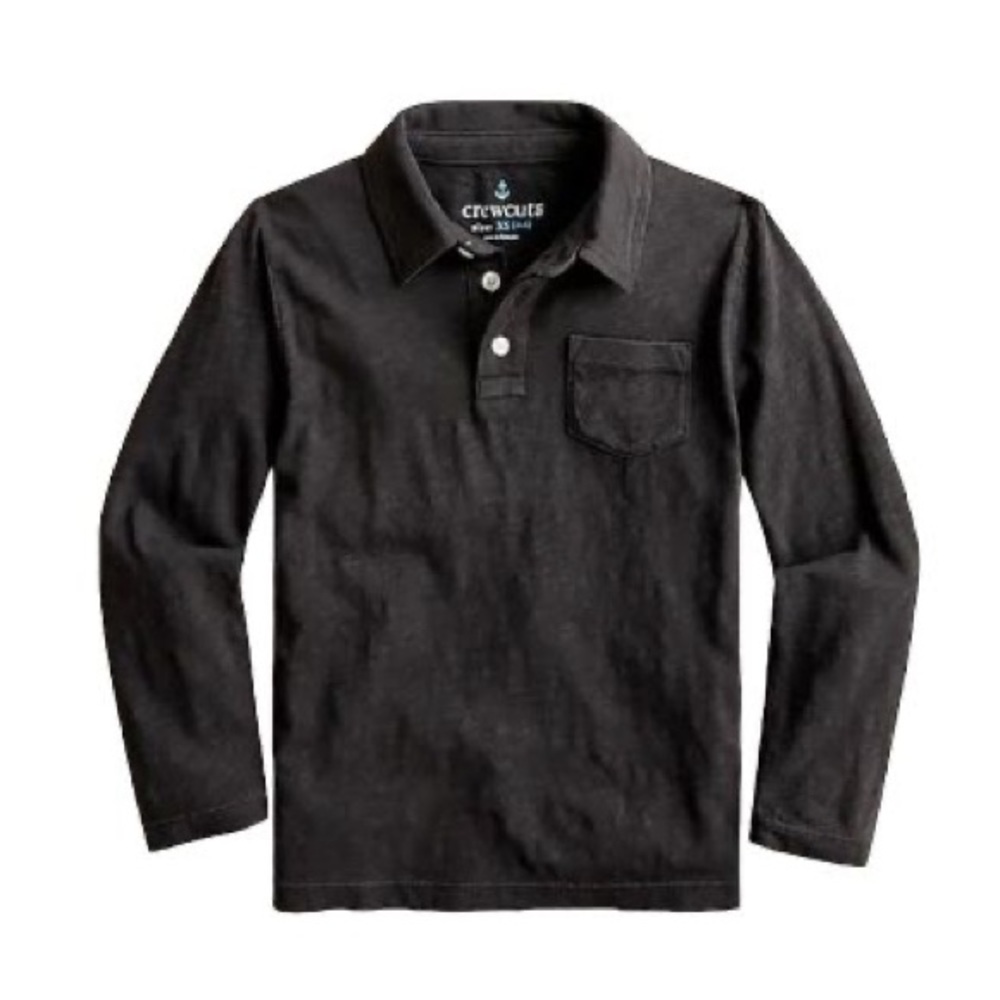 J. Crew Crewcuts Boys' Garment-Dyed Long-Sleeve Polo Shirt